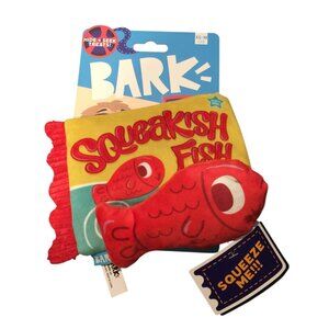 BARK Barkbuster Movie Night SQUEAKISH FISH Hide & Seek Treats Crinkle Squeak Dog